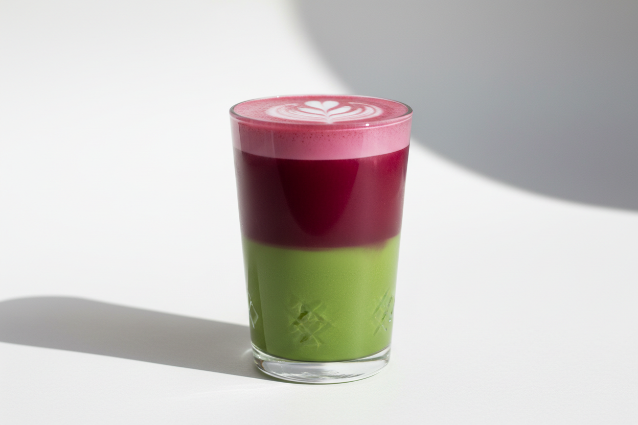 generate again, no straw, darker pink layer